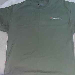 Light olive champion tee Large Barely worn.